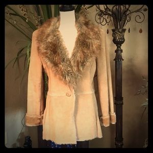 St John Bay  leather coat